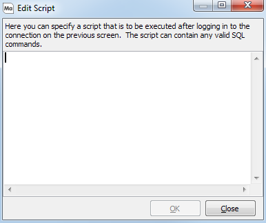 This image shows the Edit Script dialog box.